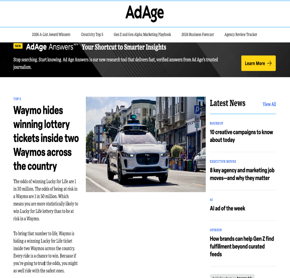 Waymo x Lucky For Life